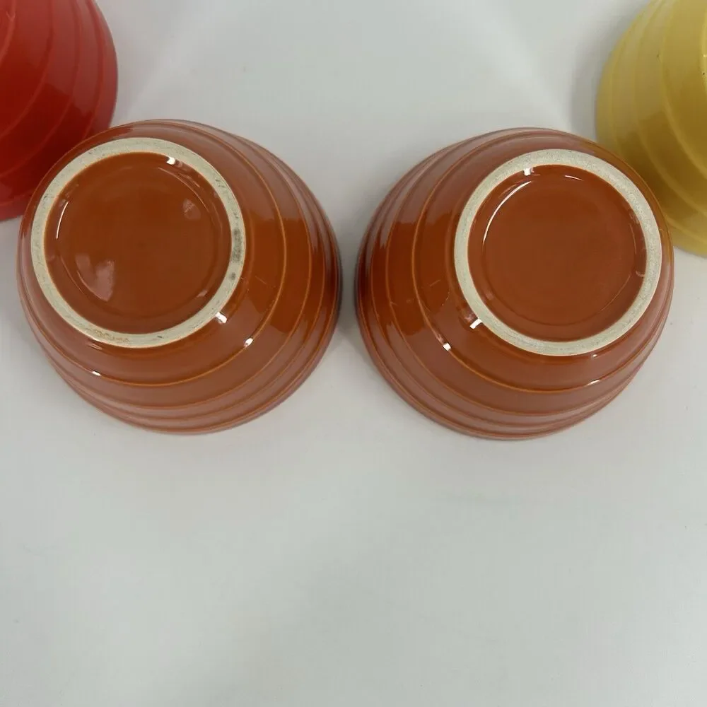 Vintage Crate & Barrel Parker Ribbed Beehive Bowl Set of 6 Retired Fast Shipping